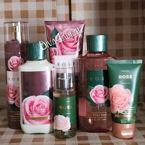New! Bath & Body Works ROSE 6PC Collection Bundle